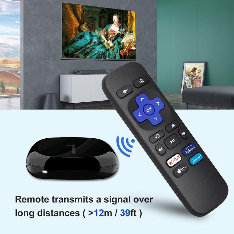 OMAIC 【عبوة من 2】 جهاز تحكم بديل لصندوق Roku، لجهاز Roku Express، لجهاز Roku Premiere، لجهاز Roku Player، لجهاز Roku1/2/3/4، (ليس لجهاز Stick أو التلفاز أو الألعاب) - Image 5